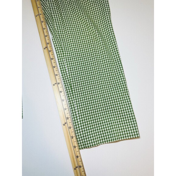 Michael Kors Green White Gingham Check Straight Leg Ankle Pants ITALY Women's 6 - Picture 8 of 8